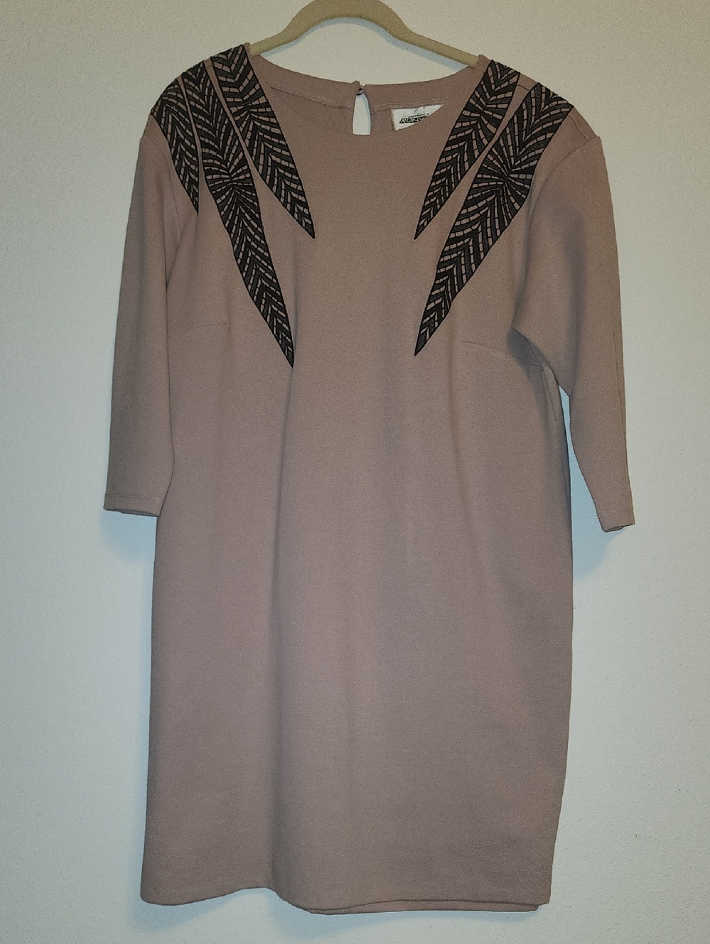project RUNWAY  All Stars  Crewneck Dress with Black Shoulder Accents
